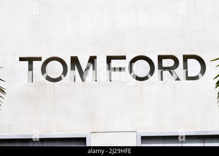 Ein Ladenschild von TOM FORD, am 28 2022. März in Los Angeles, CA, USA. Foto von David Niviere/ABACAPRESS.COM Stockfoto