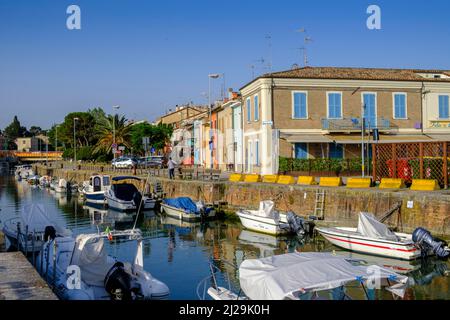 Fischerhafen, Fano, Adria, Marken, Italien Stockfoto