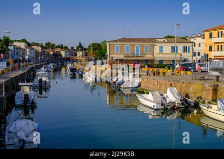 Fischerhafen, Fano, Adria, Marken, Italien Stockfoto