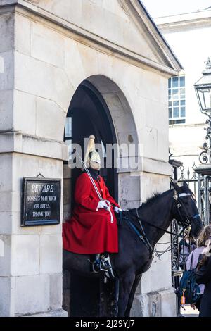 London rund um Kings Cross Horse Guards und Trafalgar Square Stockfoto