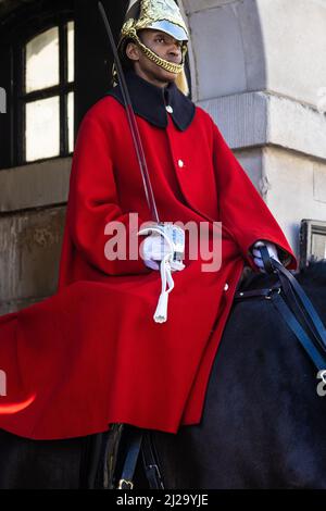 London rund um Kings Cross Horse Guards und Trafalgar Square Stockfoto