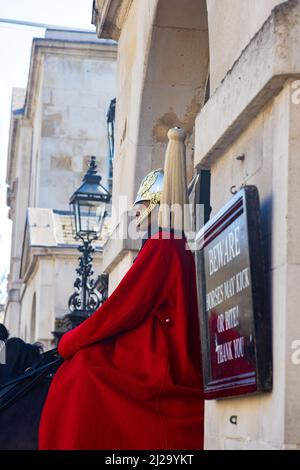 London rund um Kings Cross Horse Guards und Trafalgar Square Stockfoto