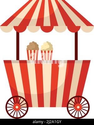 Popcorn Food Car Stock Vektor