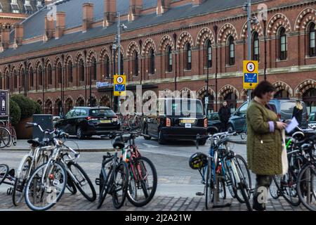 London rund um Kings Cross Horse Guards und Trafalgar Square Stockfoto