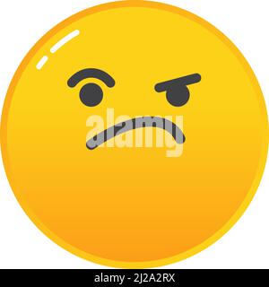 Wütend Emoji Mad Face Smiley Vektor-Symbol Stock Vektor