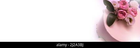 Hochzeitstorte, Isolated On White Background Stockfoto