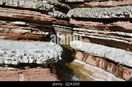 Die prächtige geologische Formation Brent de l'Art in Sant'Antonio di Tortal in Trichiana in der Provinz Belluno Stockfoto