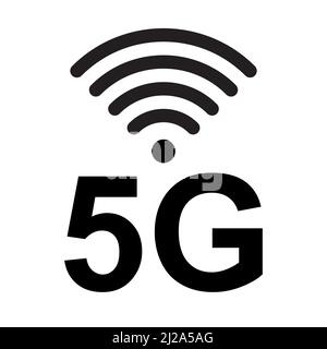 5G Logo-Symbolvektor für Grafikdesign, Logo, Website, Social Media, mobile App, UI Stock Vektor