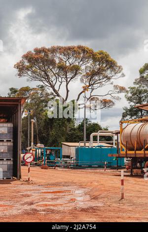 Öl- und Gasbetriebe, Gabun Stockfoto