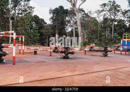 Öl- und Gasbetriebe, Gabun Stockfoto
