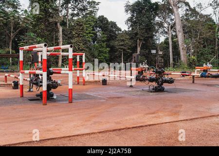 Öl- und Gasbetriebe, Gabun Stockfoto
