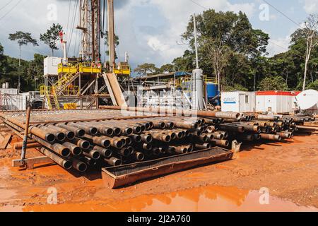 Öl- und Gasbetriebe, Gabun Stockfoto