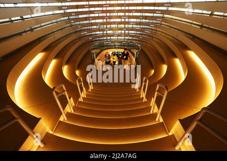 Dubai Expo, Weltausstellung, moderne Architektur, Kunst, ein atemberaubender Blick in die Zukunft beim UK Pavillon auf dem Expogelände Stockfoto
