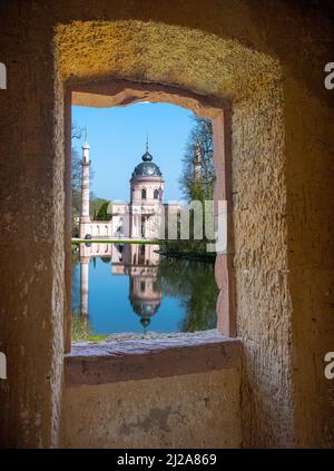 Moschee im Schlossgarten, Schloss Schwetzingen Schloss, Schwetzingen, Baden-Württemberg, Deutschland, Europa Stockfoto