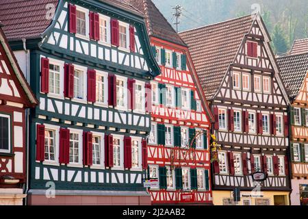 Calw ist eine Stadt mitten in Baden-Württemberg im Süden Deutschlands, Hauptstadt und größte Stadt des Landkreises Calw. Es liegt im Norden Stockfoto