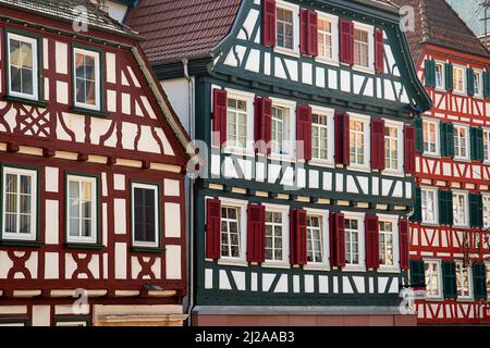 Calw ist eine Stadt mitten in Baden-Württemberg im Süden Deutschlands, Hauptstadt und größte Stadt des Landkreises Calw. Es liegt im Norden Stockfoto