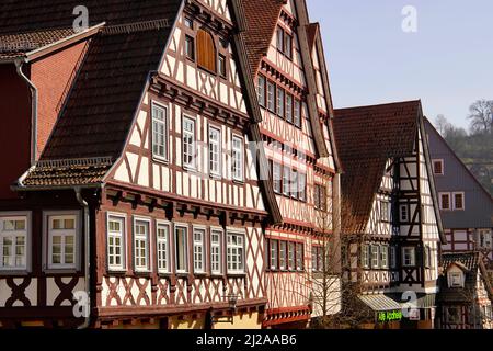 Calw ist eine Stadt mitten in Baden-Württemberg im Süden Deutschlands, Hauptstadt und größte Stadt des Landkreises Calw. Es liegt im Norden Stockfoto