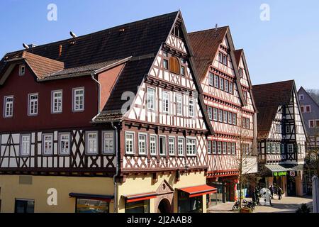 Calw ist eine Stadt mitten in Baden-Württemberg im Süden Deutschlands, Hauptstadt und größte Stadt des Landkreises Calw. Es liegt im Norden Stockfoto