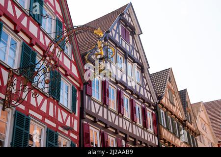 Calw ist eine Stadt mitten in Baden-Württemberg im Süden Deutschlands, Hauptstadt und größte Stadt des Landkreises Calw. Es liegt im Norden Stockfoto