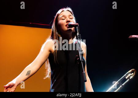 BARCELONA, ESPAÑA – MARZO 30. Rita Payés en concierto como parte de Cruïlla de primavera en la Barts el 30 de marzo de 2022 en Barcelona, España. (Nicht Stockfoto