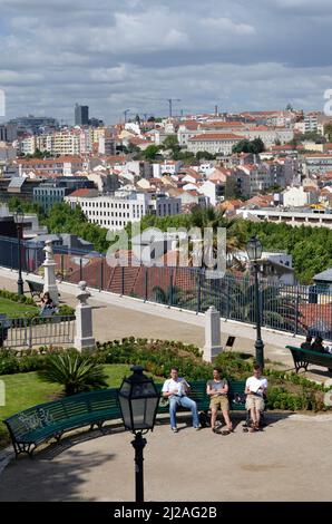 Blick über die Stadt lissabon portugal Stockfoto