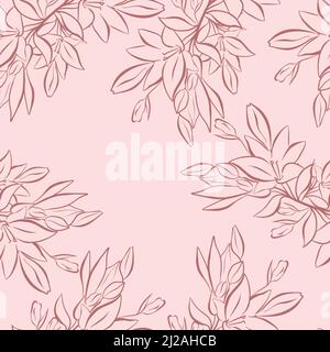 Lily Blütenstand Knospen und Blumen, schwarz-weiß Grafiken. Strichkunst. Vektorgrafik Stock Vektor