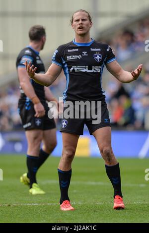 Warrington, England - 27.. März 2022 - Jacob Miller von Wakefield Trinity. Rugby League Betfred Challenge Cup Warrington Wolves vs Wakefield Trinity im Halliwell Jones Stadium, Warrington, Großbritannien Dean Williams Stockfoto