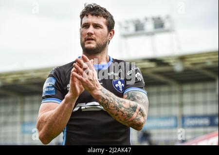 Warrington, England - 27.. März 2022 - Wakefield Trinity's Jay Pitts. Rugby League Betfred Challenge Cup Warrington Wolves vs Wakefield Trinity im Halliwell Jones Stadium, Warrington, Großbritannien Dean Williams Stockfoto