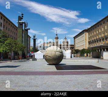 Zaragoza, Spanien ,Pilar Square in Zaragoza, Aragon, Spanien Stockfoto