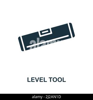 Symbol für das Level-Tool. Einfaches Element aus der Konstruktionssammlung. Creative Level Tool-Symbol für Webdesign, Vorlagen, Infografiken und vieles mehr Stock Vektor