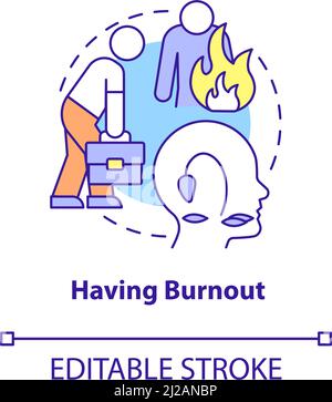 Symbol „Burnout Concept“ Stock Vektor