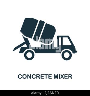 Betonmischer-Symbol. Einfaches Element aus der Konstruktionssammlung. Creative Concrete Mixer Icon für Webdesign, Templates, Infografiken und mehr Stock Vektor