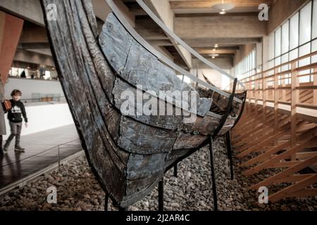 Bilder aus dem Wikingerschiffmuseum in Roskilde, Dänemark. Stockfoto