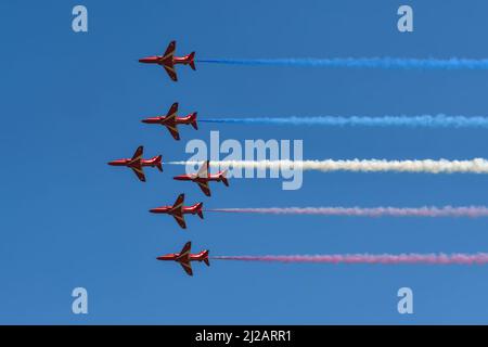 Gdynia, Polen - 22. August 2021: Das britische Luftwaffenteam auf der Aero Baltic in Gdynia, Polen. Stockfoto