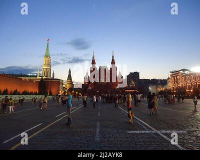 Staatliches Historisches Museum am Roten Platz Moskau Stockfoto