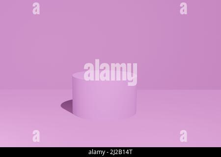 Hintergrund für Produktpräsentation und rosafarbene leere Podien Stockfoto