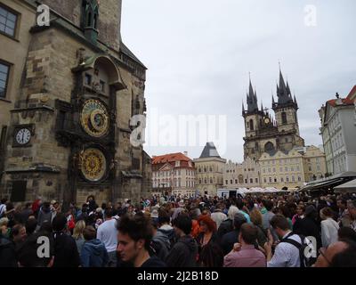 Prager astronomische Uhr - Tschechische Republik (Prag Orloj) Stockfoto