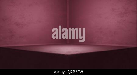 Leer beleuchtet Rot Braun 3D Rendering Stockfoto