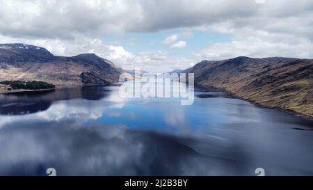 Drohnenbilder von Schottland, aufgenommen mit einem DJI Magic Mini 2 Stockfoto