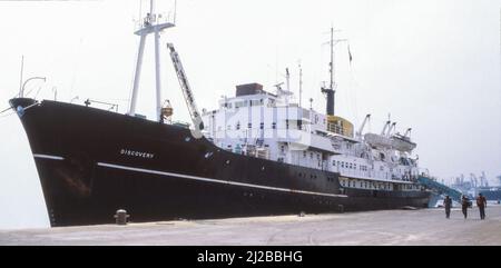 RRS (Royal Research Ship) Discovery, Callao, Lima, Peru. Mai 1980 Stockfoto