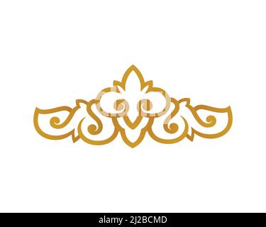 Vintage Elegante Gold Tiara Illustration Vektor Stock Vektor