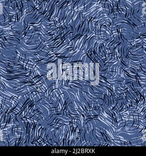 Nahtloses Muster mit abstrakter Tiger-Haut. Camouflage Hintergrund aus exotischem Fell. Wiederholtes Design Textur für Druck, Stoff, Geschenkpapier, Mode, inte Stock Vektor