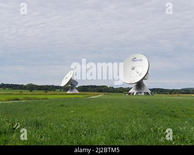 Raisting In Oberbayern, Erdstation Für Kommunikation, Deutschland Stockfoto