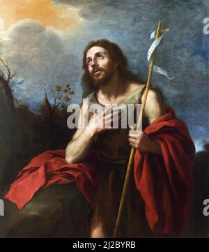 Johannes der Täufer in der Wildnis von Bartolomé-Esteban Murillo (1617-1682), Öl auf Leinwand, ca. 1660-1670 Stockfoto