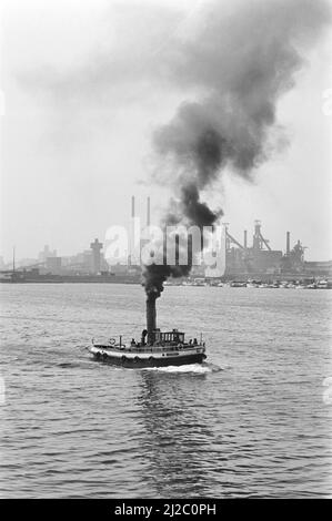 Dampfschlepper zum 100. Jahrestag des Nordseekanals um den 5. Juni 1976 Stockfoto