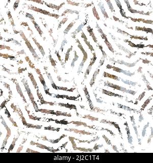 Nahtloses, neutrales und weißes, klassisch-abstraktes Oberflächenmuster für den Druck. Stockfoto