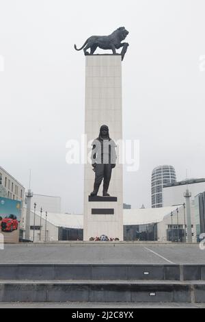 Denkmal für den tschechoslowakischen General Milan Rastislav Štefánik entworfen vom tschechischen Bildhauer Bohumil Kafka (1939) und im Mai 2009 in Bratislava, Slowakei enthüllt. Stockfoto