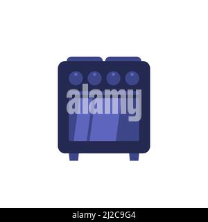 Vektorsymbol für Backöfen auf Weiß Stock Vektor