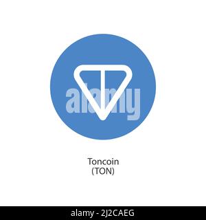 Toncoin TON Kryptowährung Logo Symbol einfachen Vektor Stock Vektor