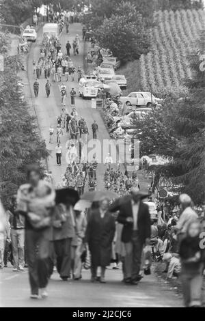 Nijmegen vier Tage Märsche, dritter Tag, Übersicht Wanderer ca. 22. Juli 1976 Stockfoto